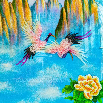 Tranh Đá Phong Thủy | Tranh Đá Quý Cao Cấp | Tranh Đá Quý Phong Cảnh | Tranh Tùng Hạc Diên Niên Chất Liệu Đá Quý Tự Nhiên 100% - Kích Thước: 1m92 x 1m12