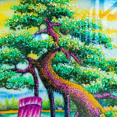 Tranh Đá Phong Thủy | Tranh Đá Quý Cao Cấp | Tranh Đá Quý Phong Cảnh | Tranh Vinh Quy Bái Tổ Chất Liệu Đá Quý Tự Nhiên 100% - Kích Thước: 1m4 x 1m03 AT018