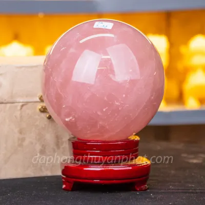 Quả Cầu Phong Thủy Đá Thạch Anh Hồng Có Sao* 5,12kg - 15cm M238112