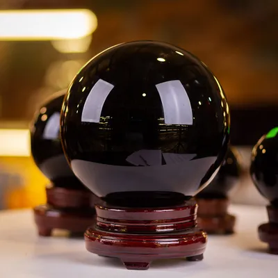 Quả Cầu Đá Nùi Lửa Đen | Đá Obsidian Đen 8,61kg - M21924