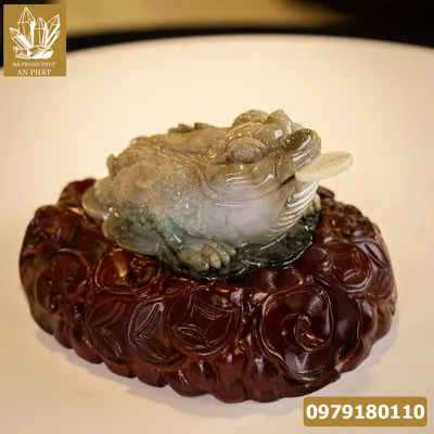 Thiềm Thừ Ngọc | Thiềm Thừ Ngọc Phỉ Thúy | Thiềm Thừ (Cóc 3 Chân, Cóc Ngậm Tiền) Ngọc Jadeit - M14591