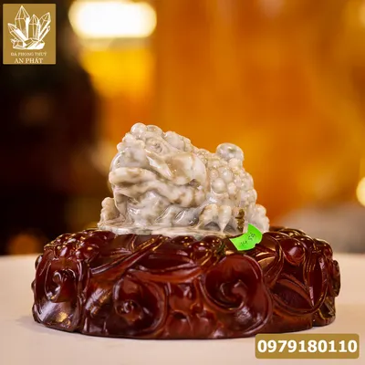 Thiềm Thừ Ngọc | Thiềm Thừ Ngọc Phỉ Thúy | Thiềm Thừ (Cóc 3 Chân, Cóc Ngậm Tiền) Ngọc Jadeit Tự Nhiên - M14592