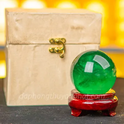 Quả Cầu Thạch Anh Xanh - Fluorite Xanh - 0,64 kg - 6cm - M2272