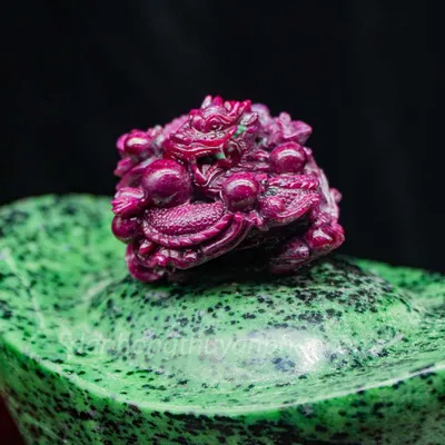 Mặt Phật Bản Mệnh | Mặt Đá Ruby Hình Rồng VIP M2429