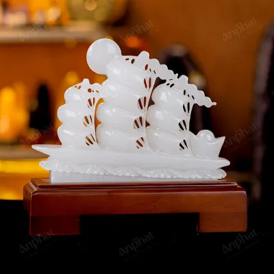 Tác Phẩm Thuận Buồm Xuôi Gió Onyx Trắng - 20cm - M2948093