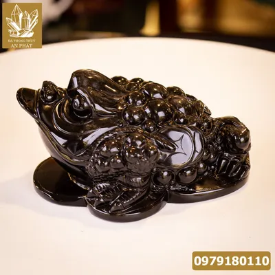 Thiềm Thừ (Cóc 3 Chân, Cóc Ngậm Tiền) Đá Onyx Nature - M1370