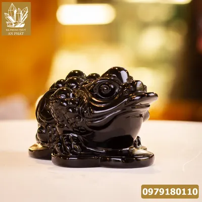 Thiềm Thừ (Cóc 3 Chân, Cóc Ngậm Tiền) Đá Onyx Nature - M1370