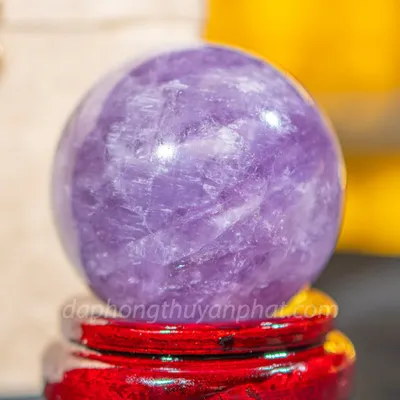 Qủa Cầu Đá Phong Thủy Thạch Anh Tím - 0,54kg - 7,5cm M25984