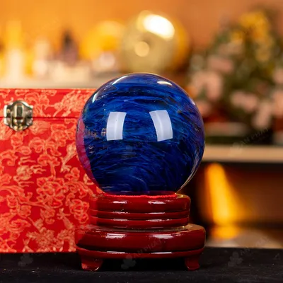 Quả Cầu Đá Núi Lửa Xanh Nước Biển - 1,64kg - M2907164