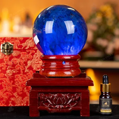 Quả Cầu Đá Núi Lửa Xanh Nước Biển - 1,64kg - M2907164