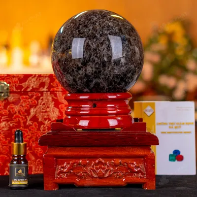 Quả Cầu Phong Thủy Đá Thạch Anh Đen - 3,13kg - M2602313