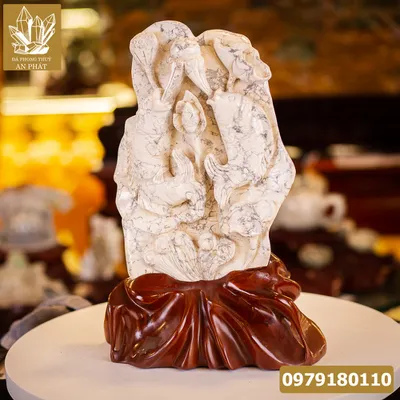 Cá Chép Nhả Ngọc Đá Howlite 23kg - M1564