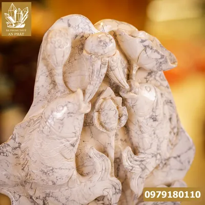 Cá Chép Nhả Ngọc Đá Howlite 23kg - M1564