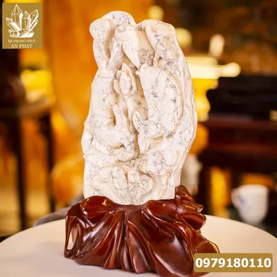 Cá Chép Nhả Ngọc Đá Howlite 23kg - M1564