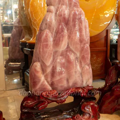 Đá Cảnh, Đá Trấn Trạch Thạch Anh Hồng 89kg