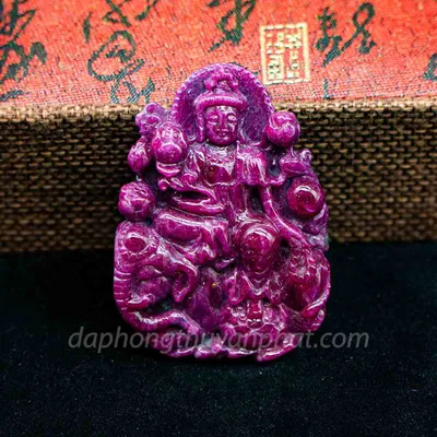 Mặt Phật Bản Mệnh | Mặt Đại Thế Chí Bồ Tát Đá Ruby M2373 - 44,4g