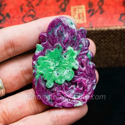Mặt Phật Bản Mệnh | Mặt Đại Thế Chí Bồ Tát Đá Ruby M2373 - 44,4g