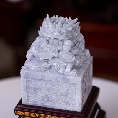 Ấn Rồng Phong Thuỷ Ngọc Phỉ Thúy (Ngọc Jadeite) 4,16kg - M23541