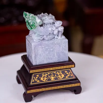 Ấn Rồng Phong Thuỷ Ngọc Phỉ Thúy (Ngọc Jadeite) 3,19kg - M23542