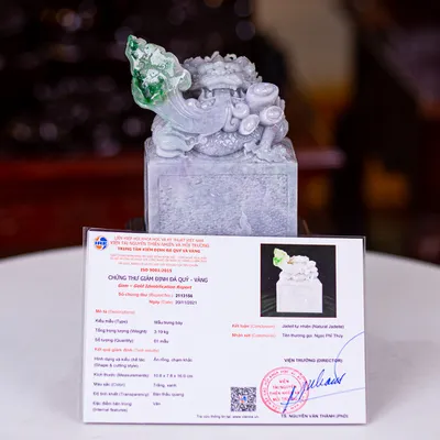 Ấn Rồng Phong Thuỷ Ngọc Phỉ Thúy (Ngọc Jadeite) 3,19kg - M23542