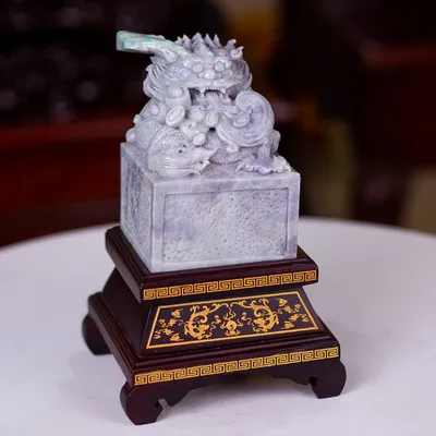 Ấn Rồng Phong Thuỷ Ngọc Phỉ Thúy (Ngọc Jadeite) 3,5kg - M23543