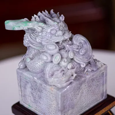 Ấn Rồng Phong Thuỷ Ngọc Phỉ Thúy (Ngọc Jadeite) 3,5kg - M23543