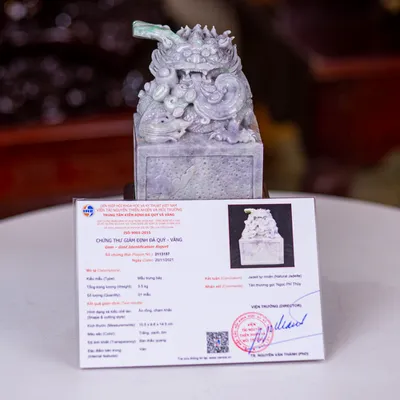 Ấn Rồng Phong Thuỷ Ngọc Phỉ Thúy (Ngọc Jadeite) 3,5kg - M23543