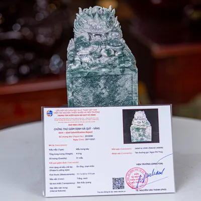 Ấn Rồng Phong Thuỷ Ngọc Phỉ Thúy (Ngọc Jadeite) 4Kg - M23545