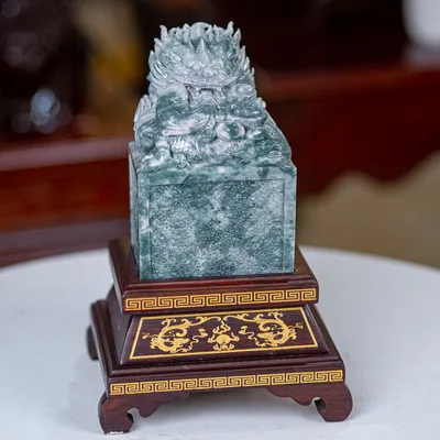 Ấn Rồng Phong Thuỷ Ngọc Phỉ Thúy (Ngọc Jadeite) 4Kg - M23545