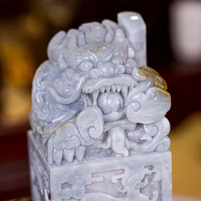 Ấn Rồng Phong Thuỷ Ngọc Phỉ Thúy (Ngọc Jadeite) 8,9Kg - M2356