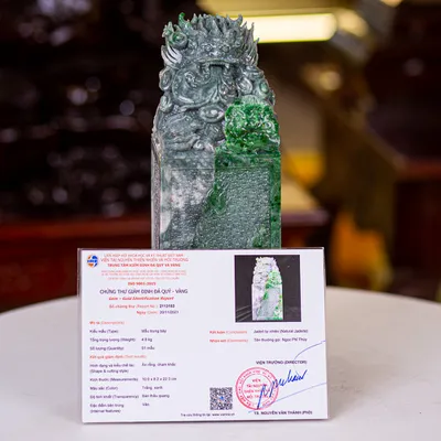Ấn Rồng Phong Thuỷ Ngọc Phỉ Thúy (Ngọc Jadeite) 4,8kg - M23551