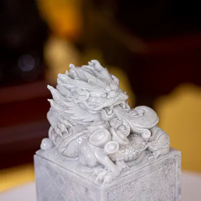 Ấn Rồng Phong Thuỷ Ngọc Phỉ Thúy (Ngọc Jadeite) 6,5kg - M23552