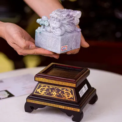 Ấn Rồng Phong Thuỷ Ngọc Phỉ Thúy (Ngọc Jadeite) 1,92kg - M23533