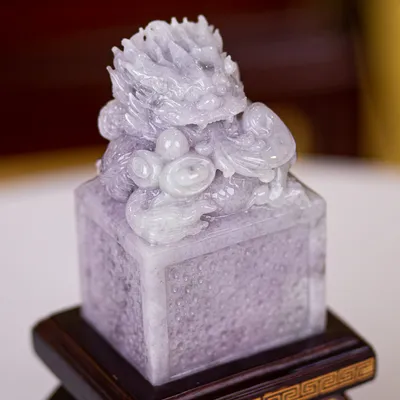 Ấn Rồng Phong Thuỷ Ngọc Phỉ Thúy (Ngọc Jadeite) 1,26kg - M23535