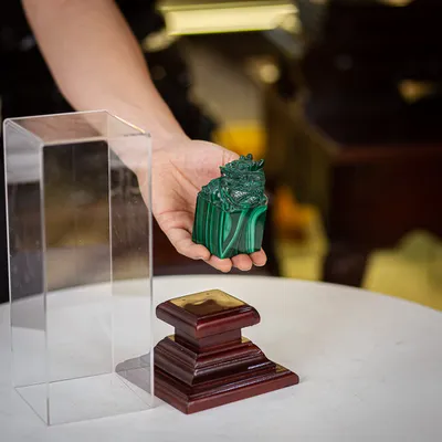 Ấn Rồng Phong Thuỷ Đá Lông Công 0,6Kg - M0897