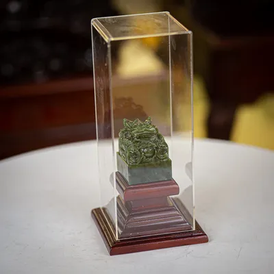 Ấn Rồng Phong Thuỷ Ngọc Nephrite (Ngọc Bích) 0,5 Kg - M2659