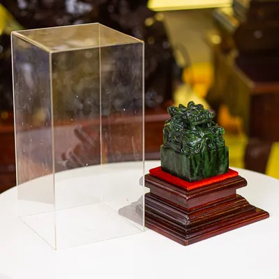 Ấn Rồng Phong Thuỷ Ngọc Nephrite (Ngọc Bích) 1,8Kg - M08501