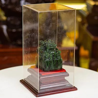Ấn Rồng Phong Thuỷ Ngọc Nephrite (Ngọc Bích) 1,8Kg - M08501