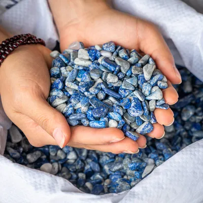 Đá Vụn Bóng Lapit Xanh - M21522