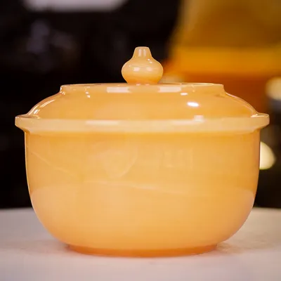 BÁT TỤ BẢO | BÁT TỤ LỘC | BÁT TỤ TÀI | BÁT TỤ THỦY ĐÁ NGỌC ONYX VÀNG CÓ NẮP ĐẬY (không cốt, không ngũ sắc, không nén vàng, không đế)