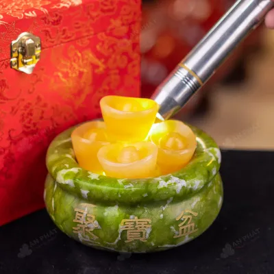 Bát Tụ Bảo Serpentine Xanh - 13cm - M2873173