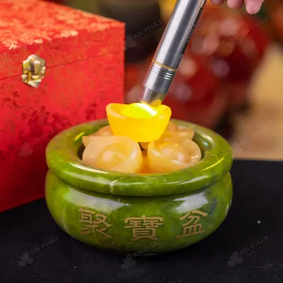 Bát Tụ Bảo Serpentine Xanh - 16cm - M2874329