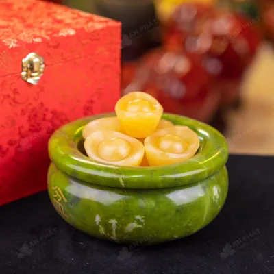 Bát Tụ Bảo Serpentine Xanh - 16cm - M2874329