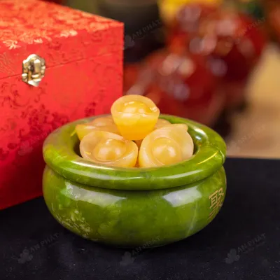 Bát Tụ Bảo Serpentine Xanh - 16cm - M2874329