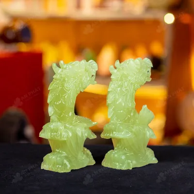 Cặp Cá Chép Hóa Rồng Onyx Xanh - 15cm - M2861133