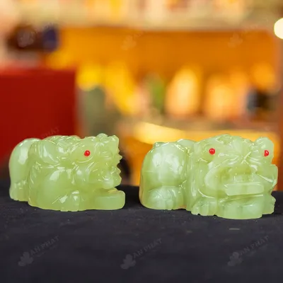 Cặp Tỳ Hưu Onyx Xanh - 10cm - M2853115
