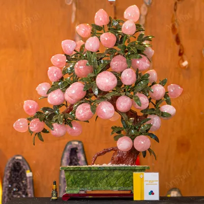 Cây Đào Đá Thạch Anh Hồng 3A 38 Quả 016-0763A-38