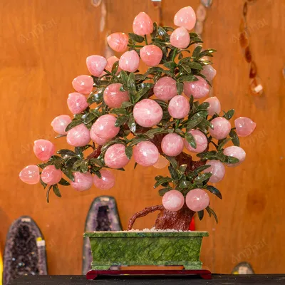 Cây Đào Đá Thạch Anh Hồng 3A 38 Quả 016-0763A-38