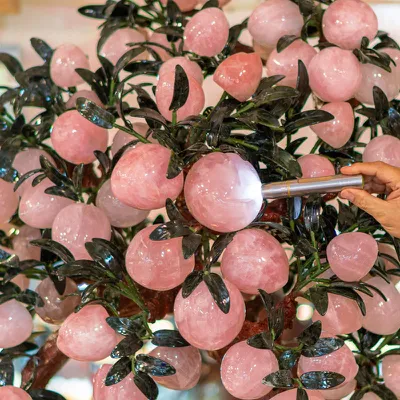 Cây Đào Đá Thạch Anh Hồng 3A 88 Quả 016-0763A-88