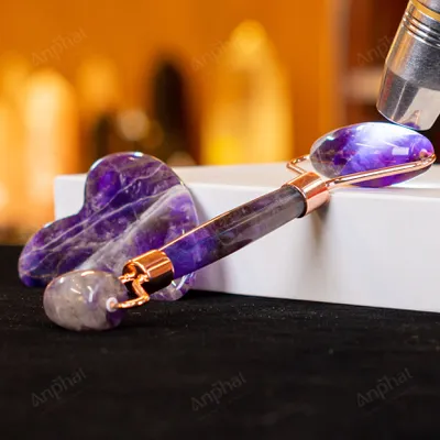 Bộ Cây Lăn Massage Đá Thạch Anh Tím - M14912